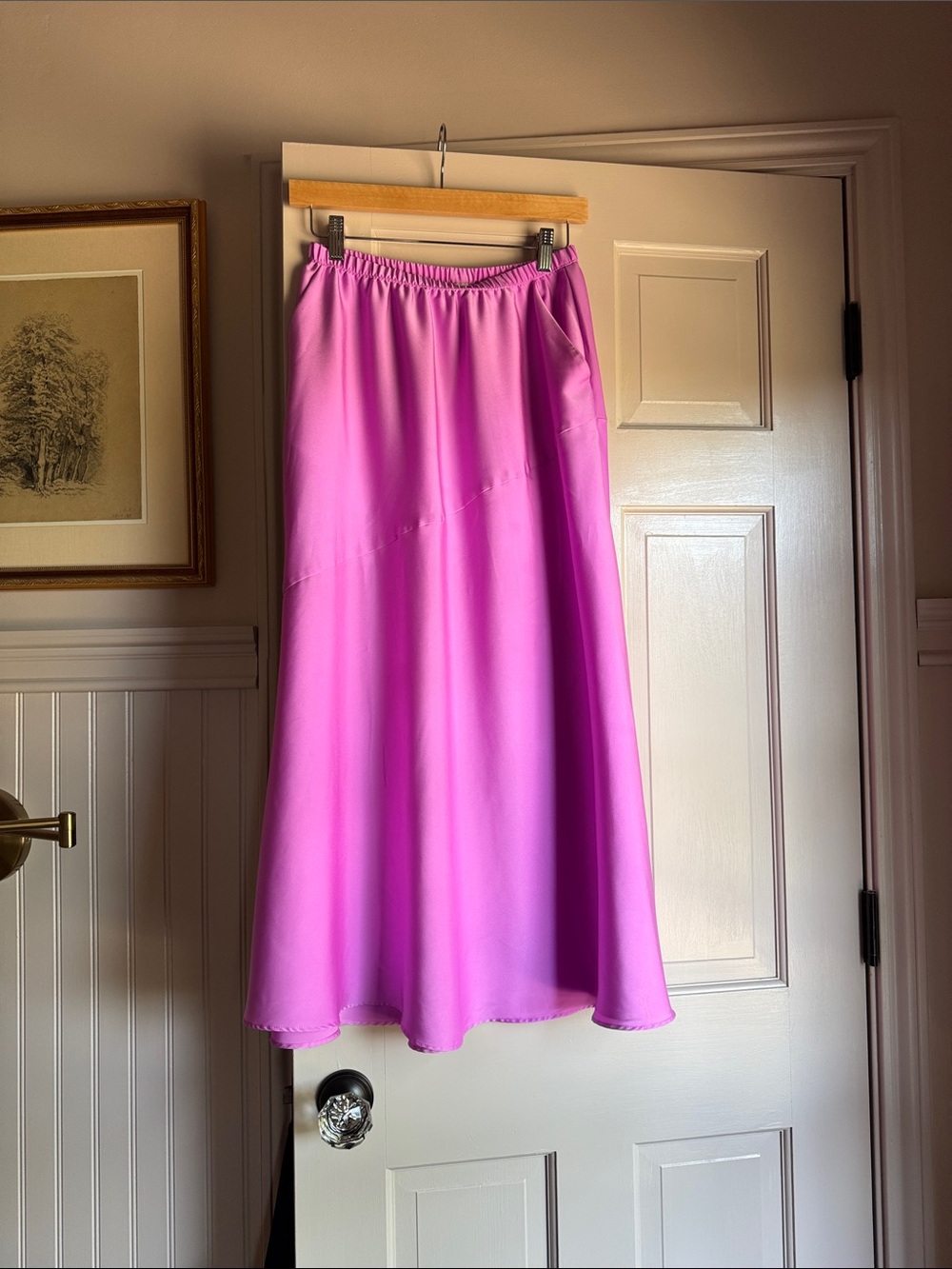 a new day neon purple bias maxi skirt